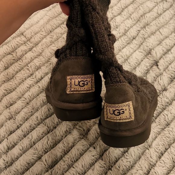 Dark gray knit UGG boots! Missing size tag, please see all measurements! - Picture 4 of 7